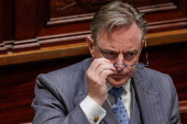 Belgian Prime Minister Bart De Wever responds to motion on Gaza situation in Brussels