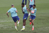 Entrenamiento de la selección de fútbol de Brasil en Ecuador