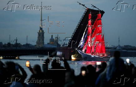 Rehearsal of the Scarlet Sails celebration in Saint Petersburg