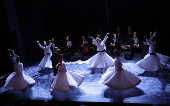 Members of Whirling Dervishes perform in Tunis