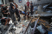 Aftermath of overnight Israeli strikes, in Gaza City