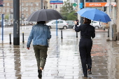 Rainy weather in Warsaw