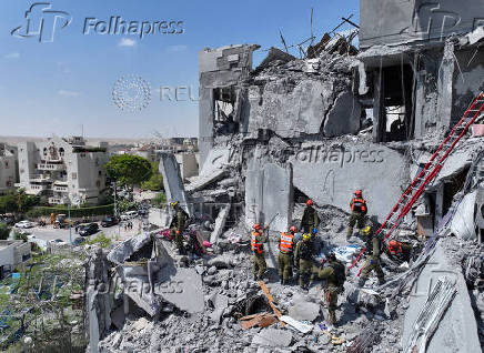 FILE PHOTO: Aftermath of Iran's strike on Israel