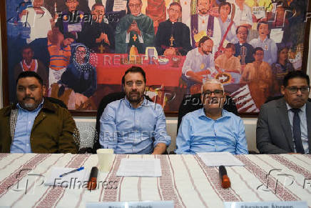 Executive Director of Cristosal Noah Bullock addresses the media, in Guatemala City