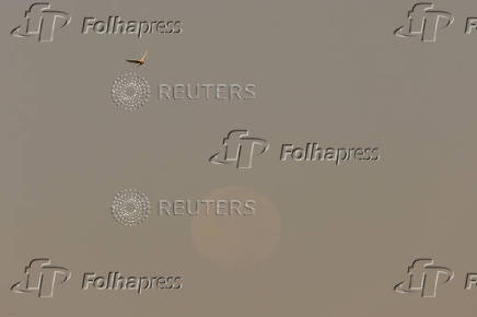 Smog and air pollution in the morning in Karachi