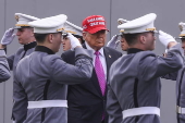 US President Trump delivers commencement address at US Military Academy
