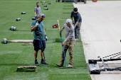 Natural grass installation for FIFA Club World Cub soccer in Atlanta