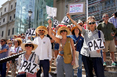 Demonstration in solidarity with Palestinians, in Madrid