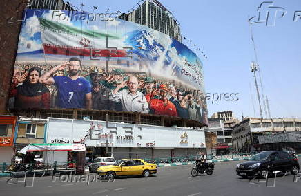 Billboards in Tehran following US strikes on Iran