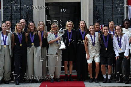 Deputy Prime Ministert hosts England Women’s soccer team at 10 Downing Street in London