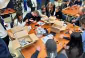 FILE PHOTO: People take part in the European Defense Tech Hub hackathon at DeltaQuad headquarters in Amsterdam