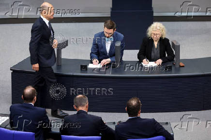 Election of a new German Chancellor, in Berlin