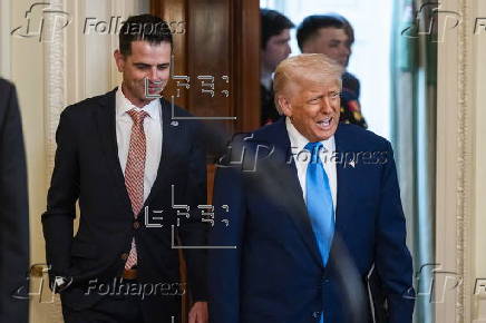 President Trump welcomes the 2025 NCAA Men's College Basketball Champions to the East Room