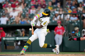 MLB: Los Angeles Angels at Athletics
