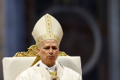Pope Leo XIV celebrates a Mass for the Jubilee of Sport in St. Peter's Basilica, at the Vatican
