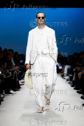 Giorgio Armani presents Spring-Summer 2026 menswear collection, in Milan