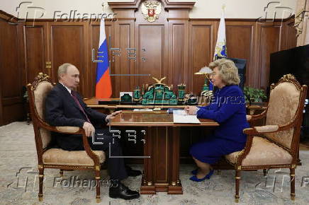 Russian President Putin meets with Human Rights Commissioner Moskalkova
