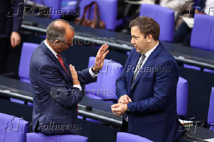 German lower house of parliament Bundestag budget session, in Berlin