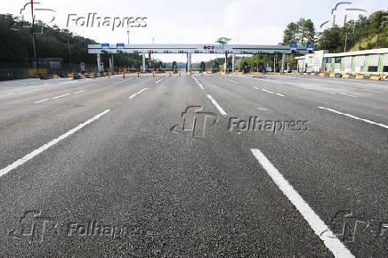 Praça de pedágio da rodovia Anchieta operado pela Ecovias