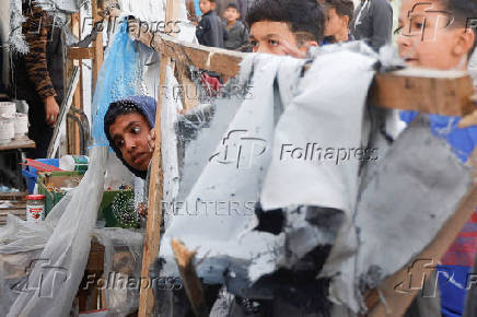 Aftermath of Israeli strike on a tent housing journalists in Khan Younis, southern Gaza Strip