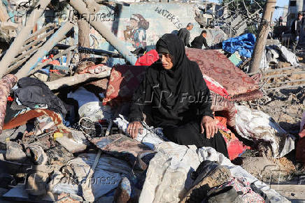Aftermath of an Israeli strike on an UNRWA school sheltering displaced people, in the Bureij camp in the central Gaza Strip