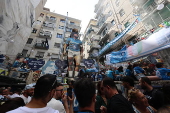 Inauguration of statue dedicated to Diego Armando Maradona in Naples