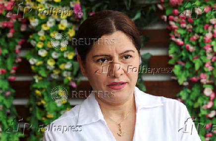 Zainab Khalifeh a Lebanese who turned a part of her home into a restaurant and called it 'Zainab's table' attends an interview with Reuters in the town of Sarafand