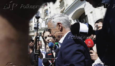 Former presidential candidate Calin Georgescu appears at hearing in Bucharest