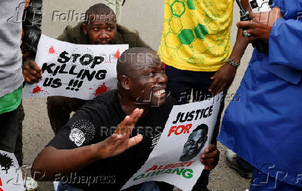 FILE PHOTO: Human rights activists protest following Albert Ojwang's death in police custody at the Central Police Station, in Nairobi
