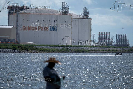 FILE PHOTO: A view of Golden Pass LNG facility located in Port Arthur