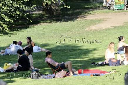O dia da independência de 4 de julho é comemorado no Central Park Great Lawn.