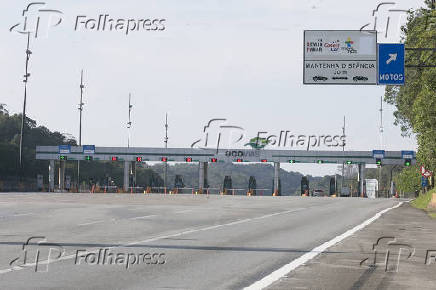Praça de pedágio da rodovia Anchieta operado pela Ecovias