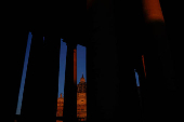 A view of St. Peter's Basilica in St. Peter's Square ahead of the conclave, which will be held on May 7, at the Vatican