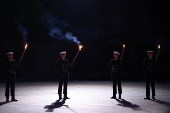 Military grand tattoo in honor of acting German Chancellor Olaf Scholz