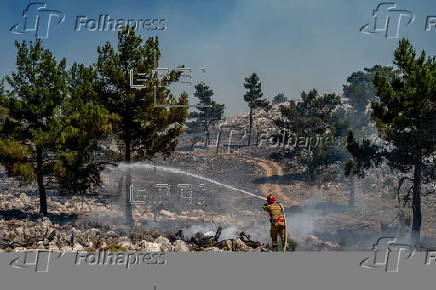Wildfires continue to rage on Greek island of Chios