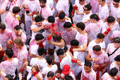 San Fermin festival (Chupinazo) in Pamplona