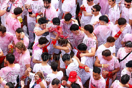 San Fermin festival (Chupinazo) in Pamplona