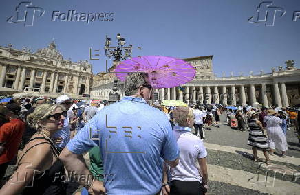 Pope Leo XIV delivers the Angelus prayer at the Vatican