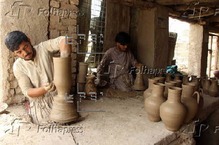 Traditional pottery factory in Kandahar