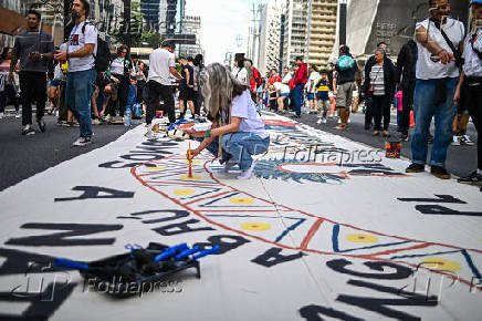 Ato contra PL da Devastação na Avenida Paulista