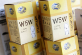 Illustration shows Hella car light bulbs
