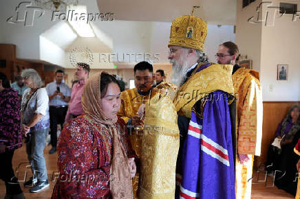 Russian Orthodox Cathedral prayers for peace in Ukraine, in Anchorage