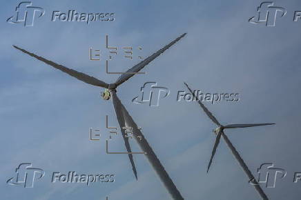 Wind farm in Fontaine-Macon