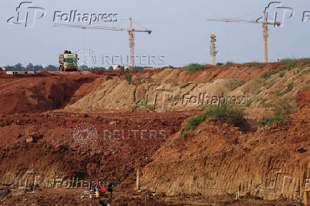 A truck passes through at Subang Smartpolitan area in Subang