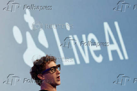 Meta CEO Mark Zuckerberg delivers a speech during the Meta Connect event in Menlo Park