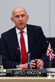 UK and France host a defence ministers meeting of the Coalition of the Willing at NATO in Brussels