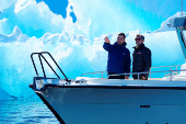 Denmark's King Frederik and Greenland's Prime Minister Jens-Frederik Nielsen visit Nuuk fjord