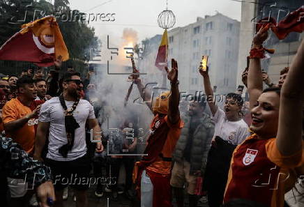Galatasaray SK celebrate winning the Turkish Super League Championship