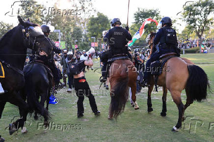 Protest against federal immigration sweeps, in Los Angeles