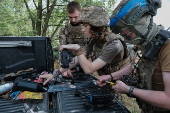 Training fibre-optic FPV drones 93nd Brigade in Donetsk